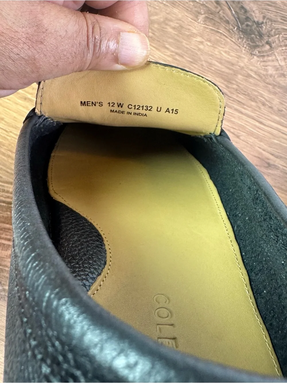 New In Box, Cole Haan Grant Canoe Penny Loafers Black Pebbled Leather 12 W. - Picture 7 of 9